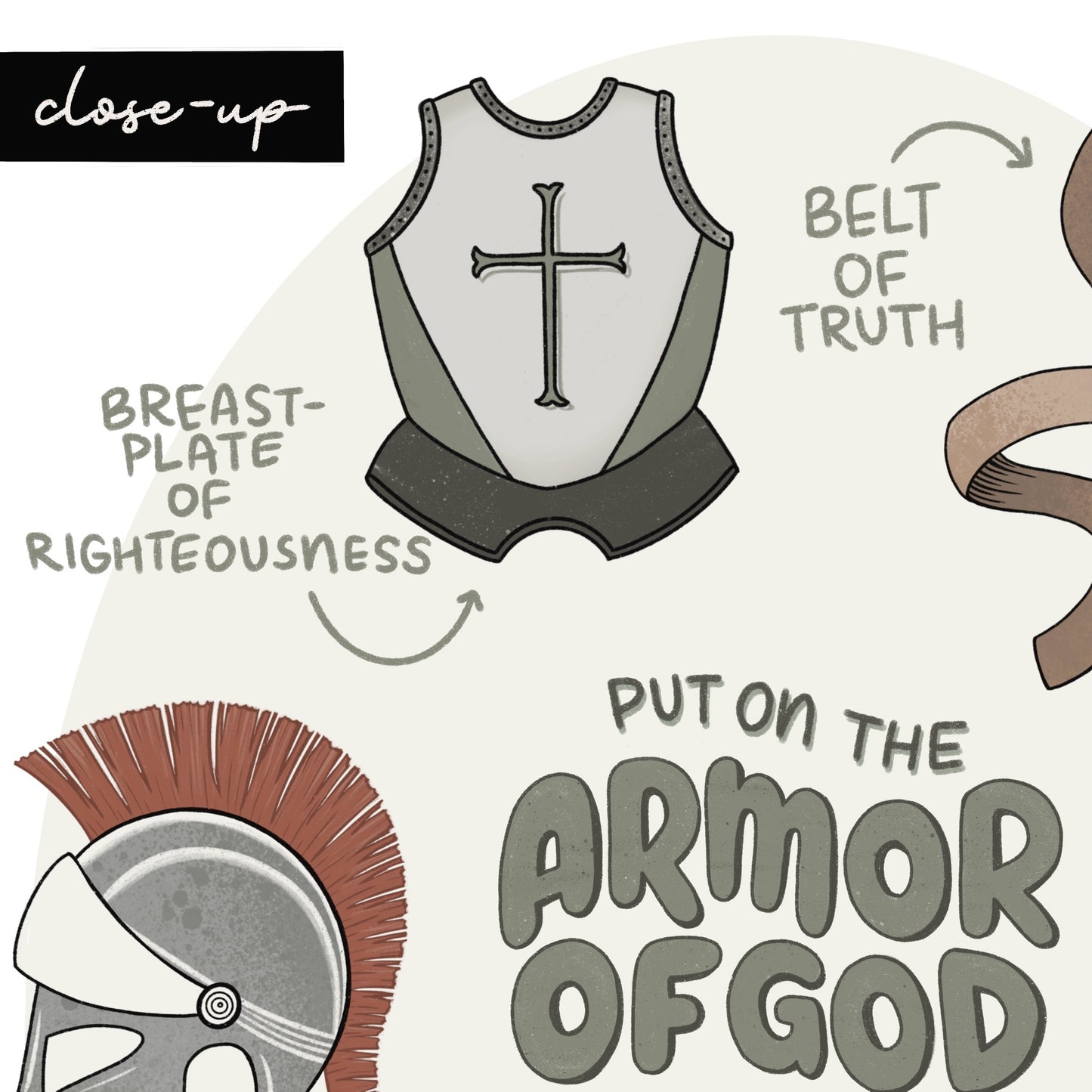 Armor of God Artwork - Olive Theme *DIGITAL*