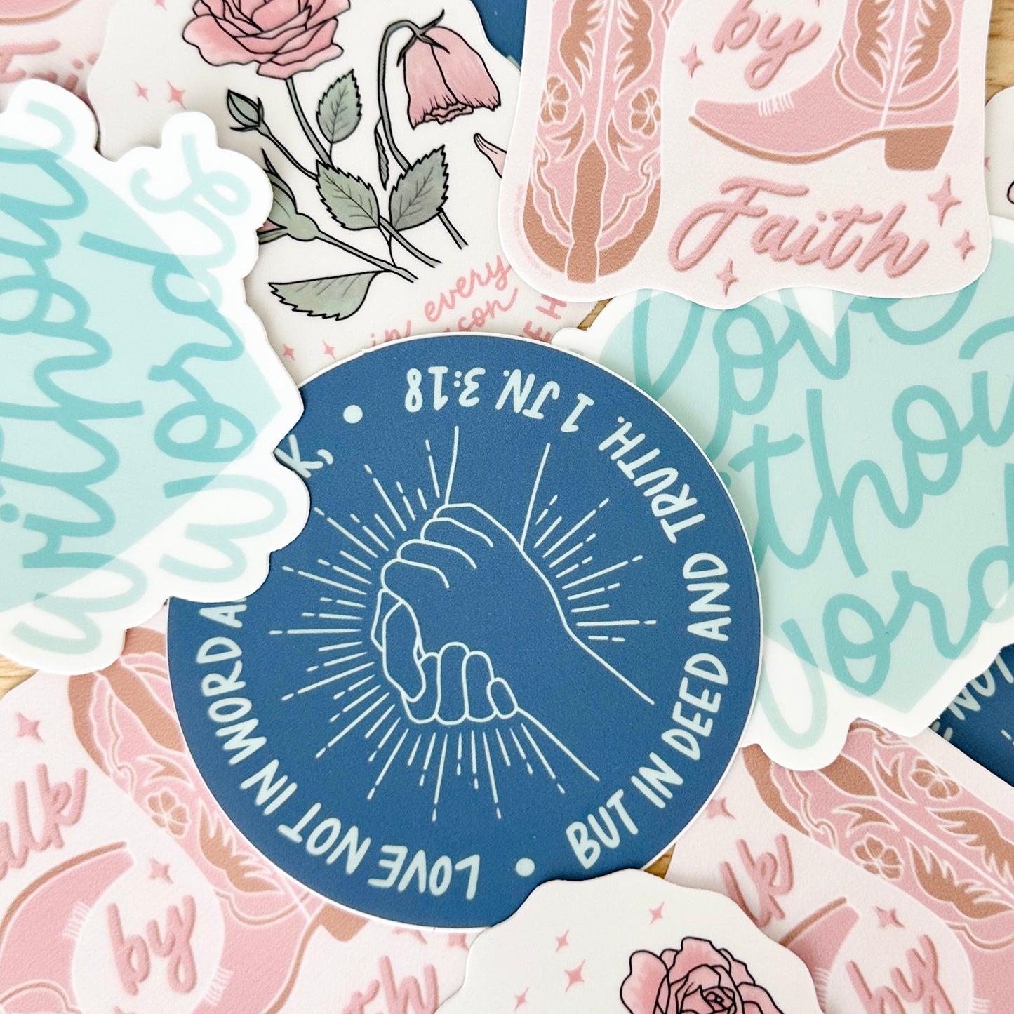 Walk By Faith Western Sticker