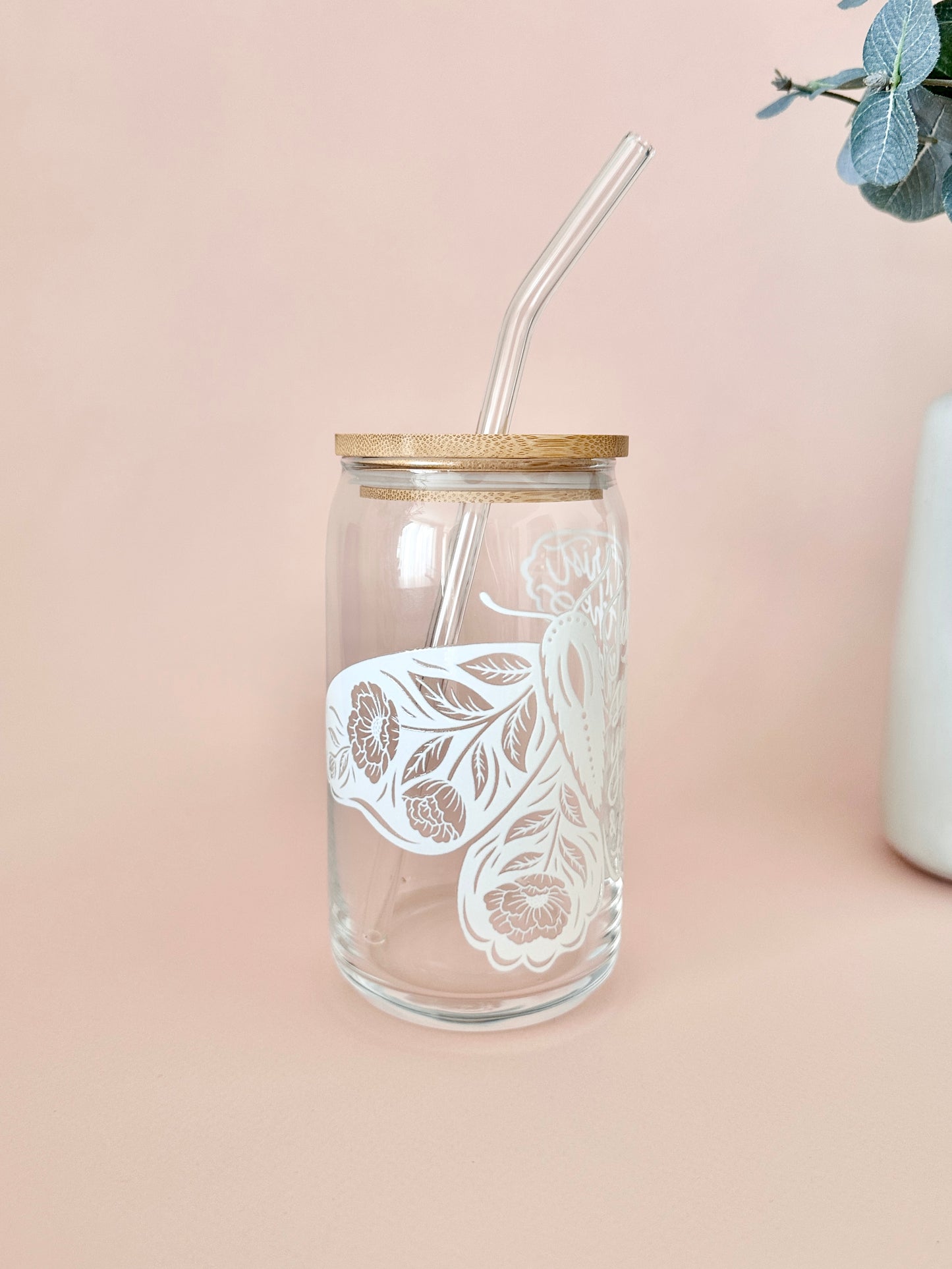 Yesterday, Today and Forever Moth Glass Cup