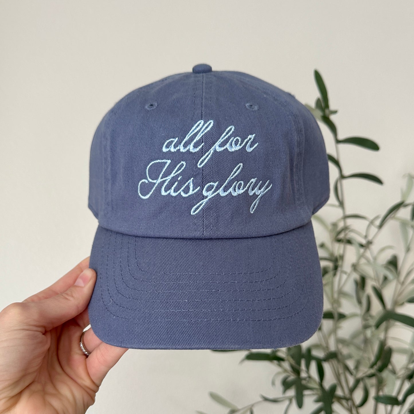 All For His Glory Dad Hat - Blue