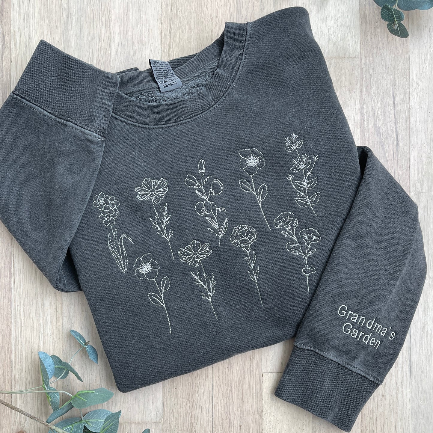 Birth Month Flower Embroidered Crewneck