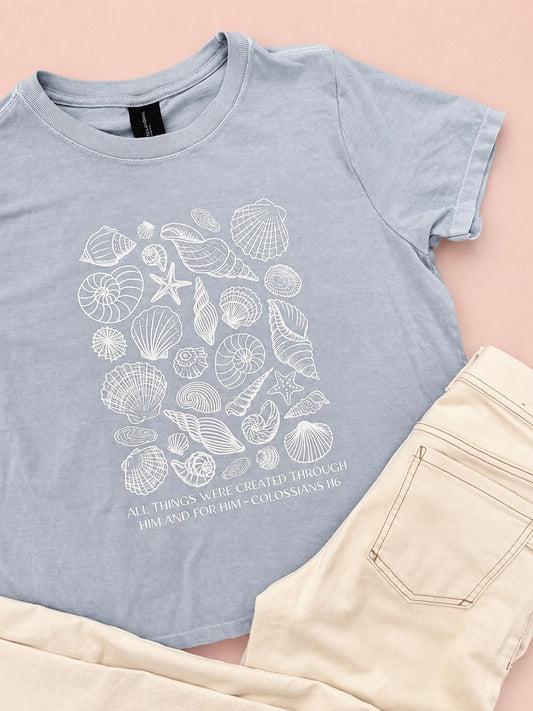 Coastal Shells Christian Tee