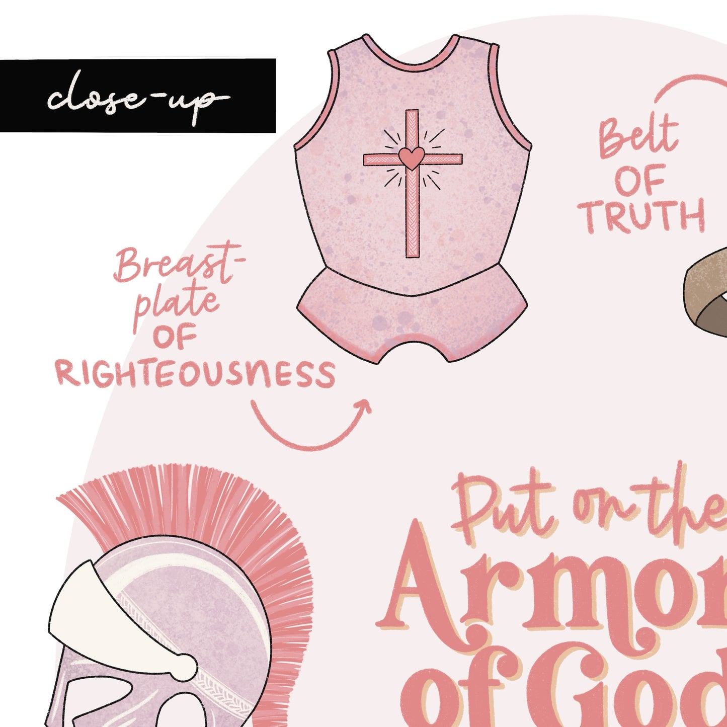 Armor of God Artwork - Blush Theme *DIGITAL*