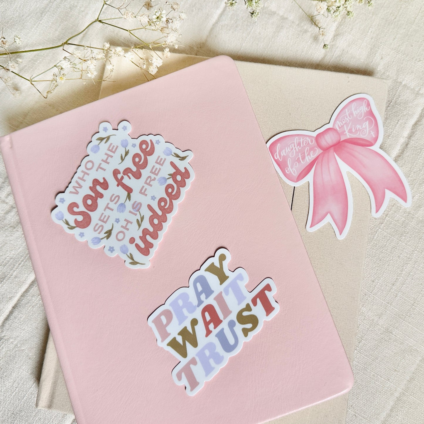 Free Indeed Floral Sticker