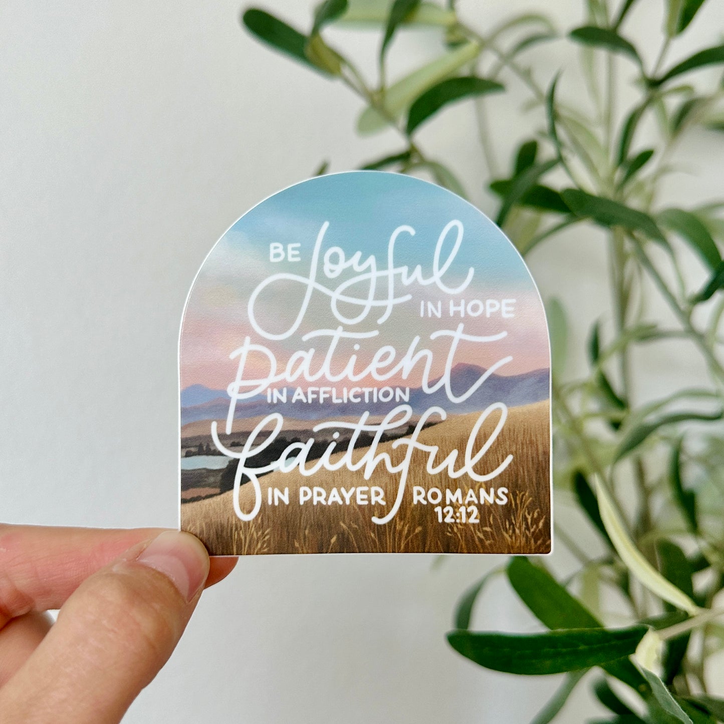 Romans 12:12 Sticker