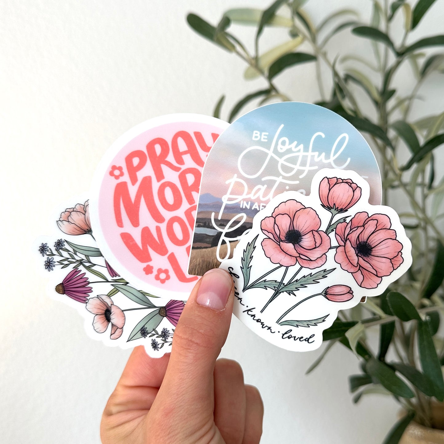 Chosen Known Loved Floral Sticker