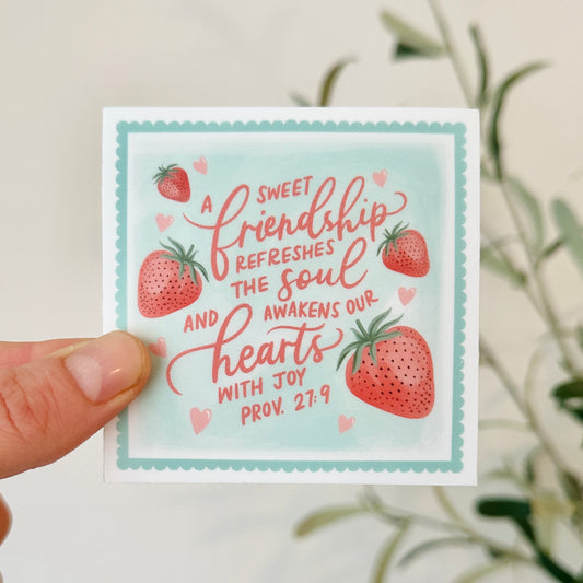 Sweet Friendship Proverbs Sticker