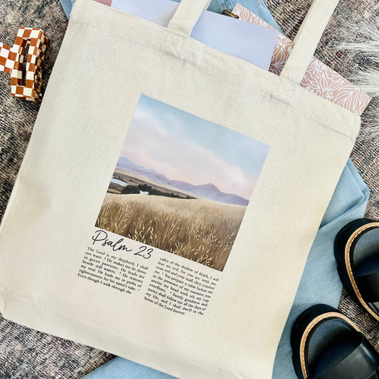 Psalm 23 Canvas Tote Bag