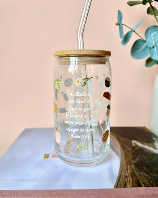 Taste and See Glass Cup