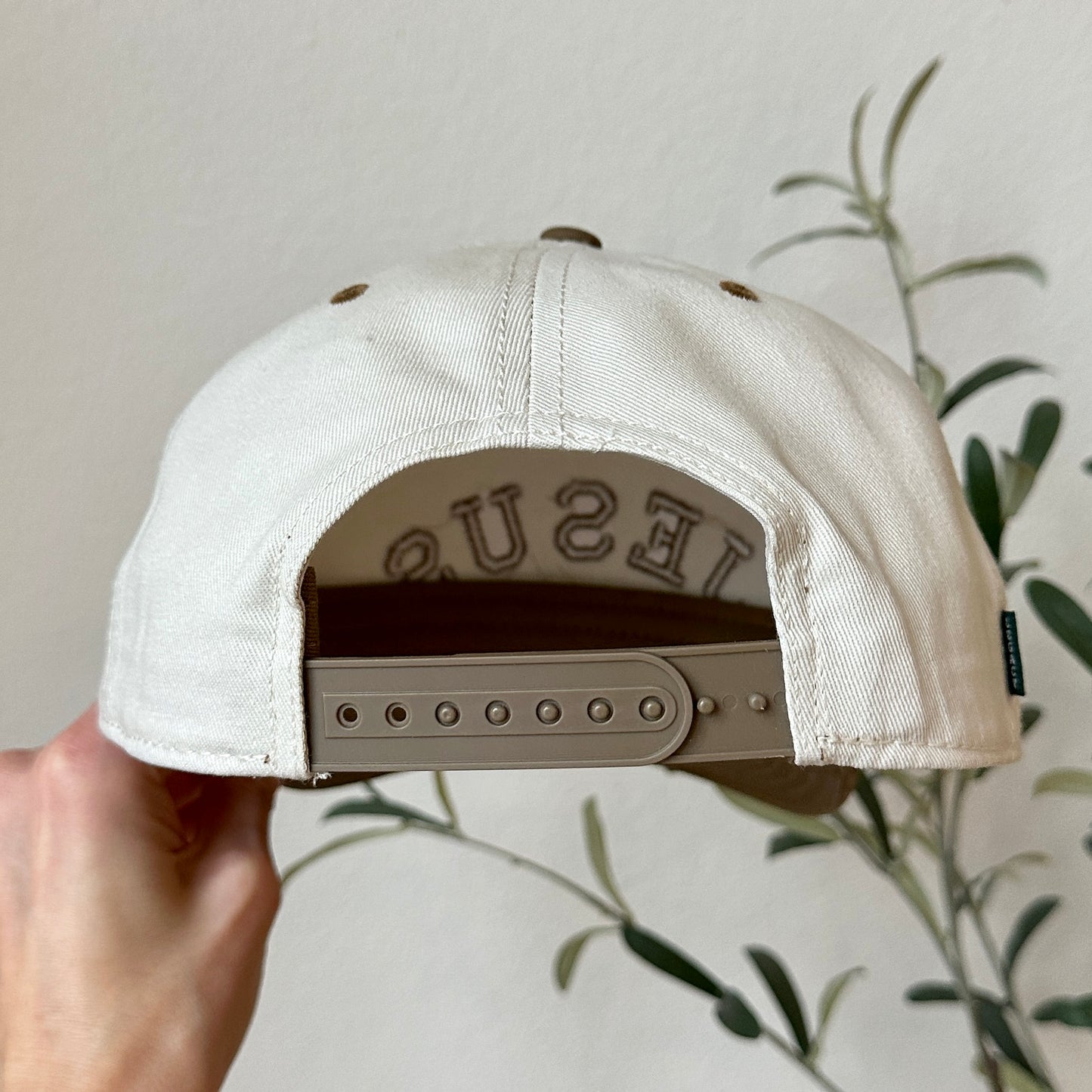 Jesus is King Embroidered Trucker Hat - Camel