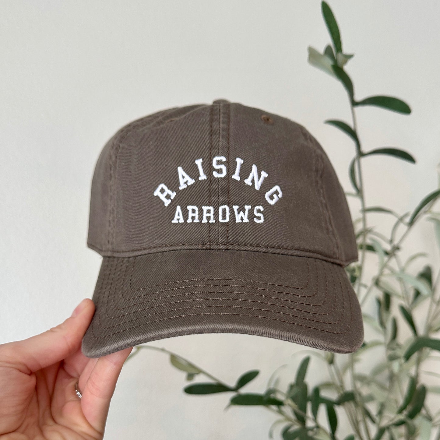 Raising Arrows Embroidered Dad Hat - Espresso