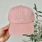 Just A Girl Who Loves Jesus Dad Hat - Peachy Pink