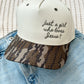 Just A Girl Who Loves Jesus Trucker Hat - Camo