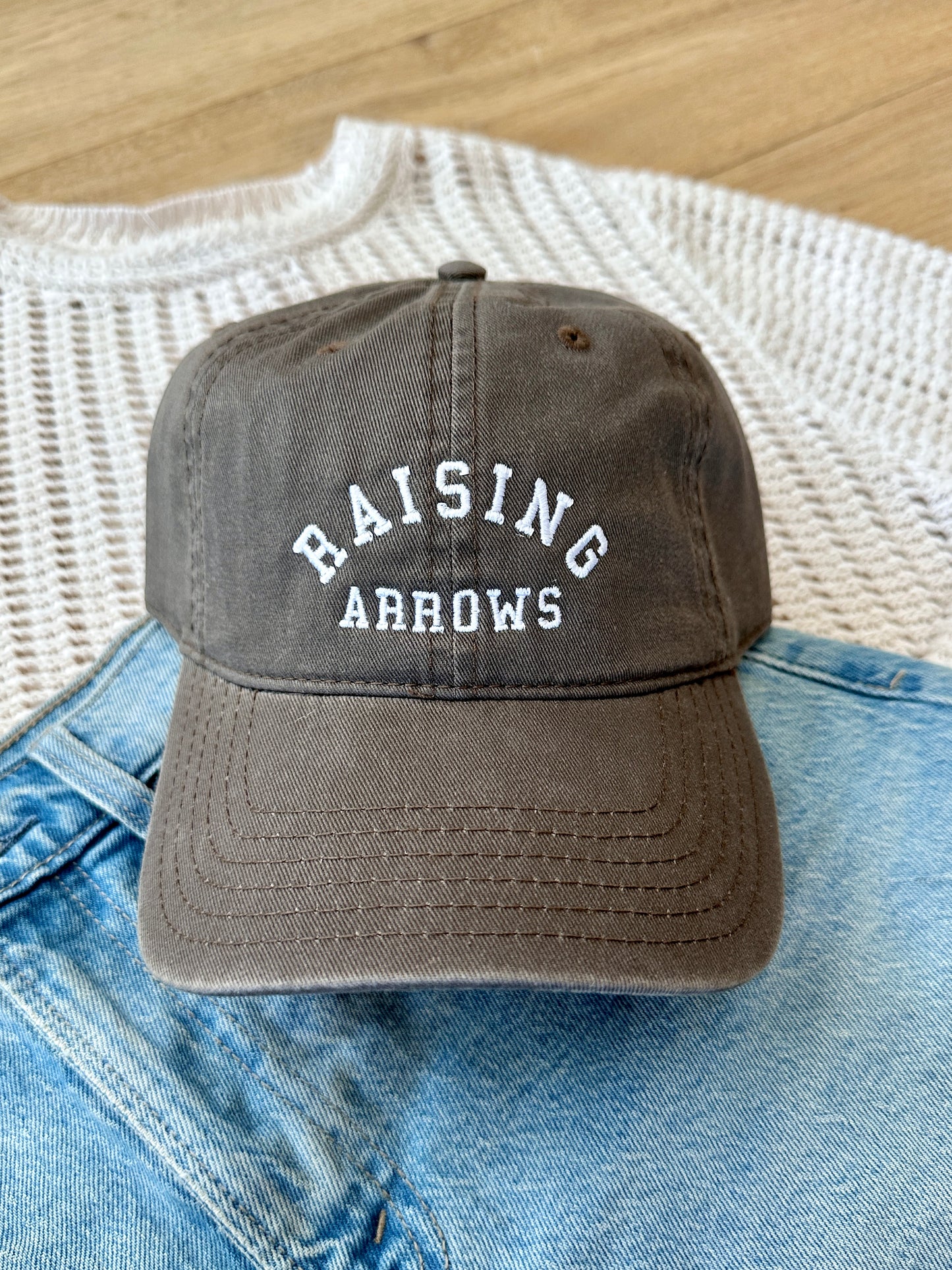 Raising Arrows Embroidered Dad Hat - Espresso