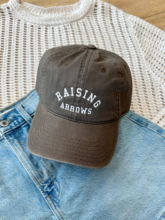 Raising Arrows Embroidered Dad Hat - Espresso